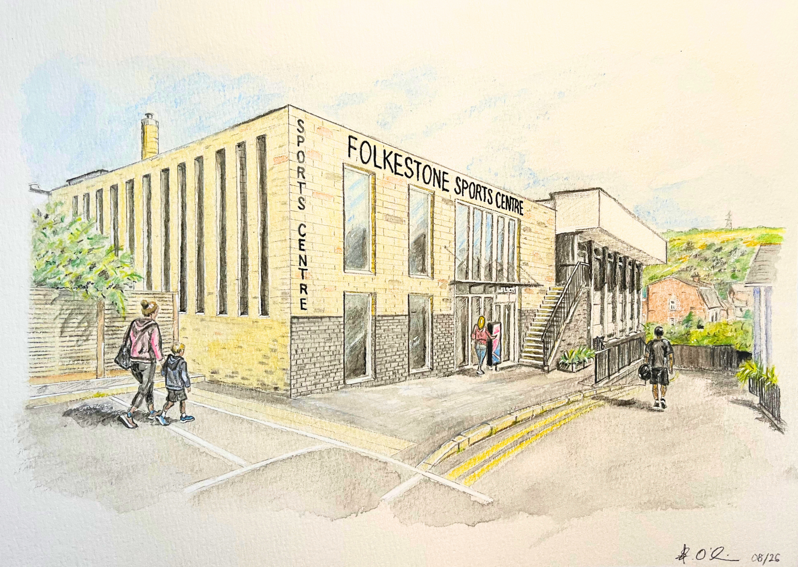An artists impression of the new entrance to Folkestone Sports Centre